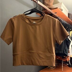 Joy Lab Brown Athletic Crop Top